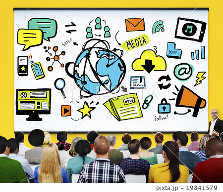 Social Media Social Networking Technology Connection Concept 19841579