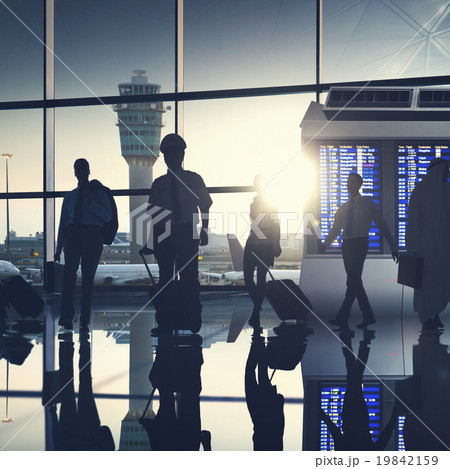 Business People Airport Terminal Travel Departure Concept 19842159