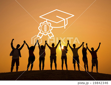Academic Graduation Hat Successful Education Concept 19842346