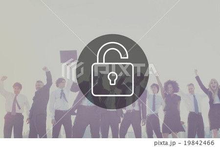 Unlock Protect Padlock Protection Concept Unlock Protect Padlock Protection Concept 19842466