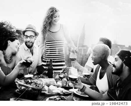 Diverse People Friends Hanging Out Drinking Concept Diverse People Friends Hanging Out Drinking Concept 19842473