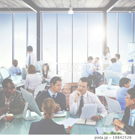 People Global Communication Office Discussion Conversation Group 19842526