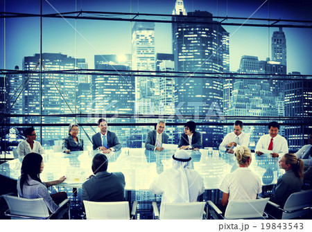 Business People Meeting Discussion Cityscape Concept Business People Meeting Discussion Cityscape Concept 19843543