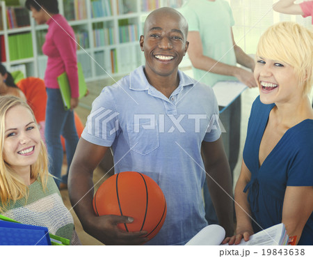 Group of Student in University Basketball Sportman Concept Group of Student in University Basketball Sportman Concept 19843638