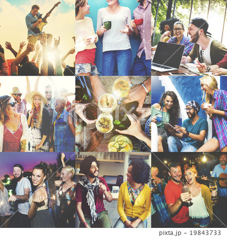 Community Technology Digital Device Together Concept 19843733