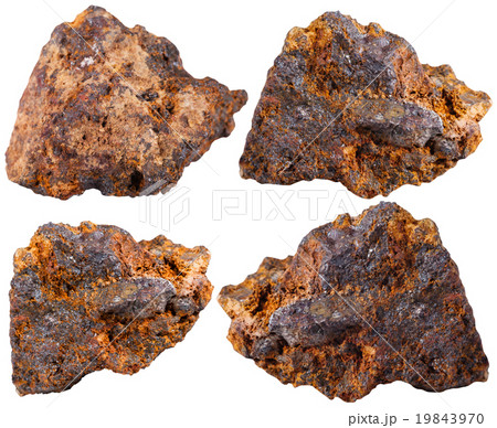 four pieces of hematite (haematite) mineral stone four pieces of hematite (haematite) mineral stone 19843970