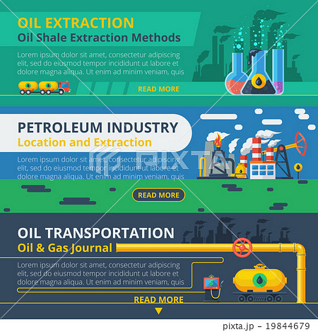 Oil industry banner set 19844679