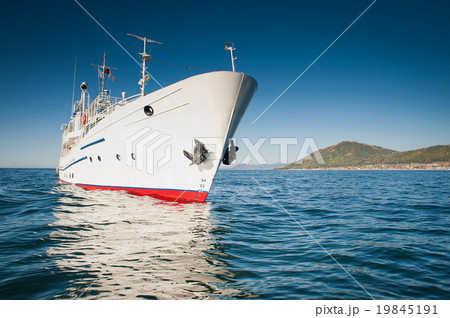White ship in the water of lake Baikal White ship in the water of lake Baikal 19845191