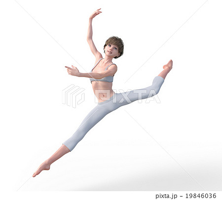 ダンスする若い女性 Perming3dcgイラスト素材のイラスト素材