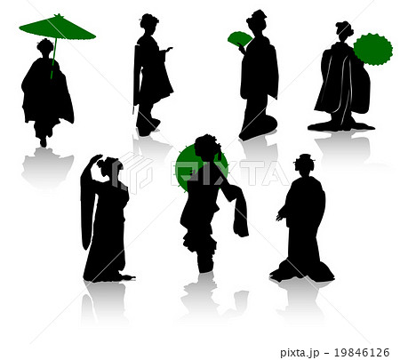 Dancers of Japanese theatre and geishas 19846126