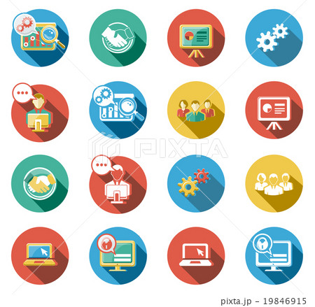 Business and Startup Flat Icons Set 19846915