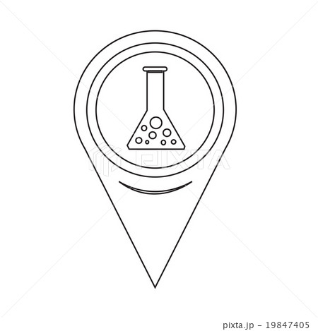Map Pointer test tube icon 19847405