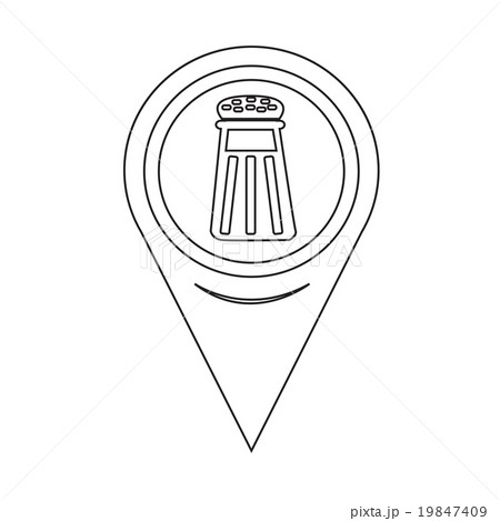 Map Pointer pepper shaker icon 19847409