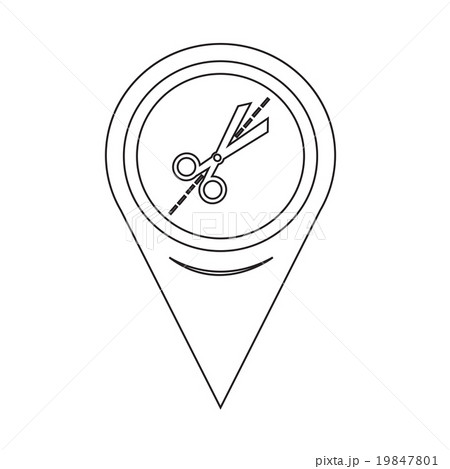 Map Pin Pointer Scissors iconのイラスト素材 [19847801] - PIXTA