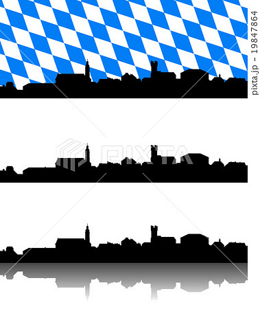 Silhouette of Furth im Wald, Bavaria 19847864