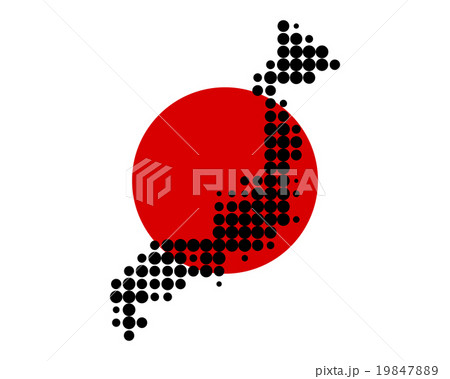 Map and flag of Japan Map and flag of Japan 19847889