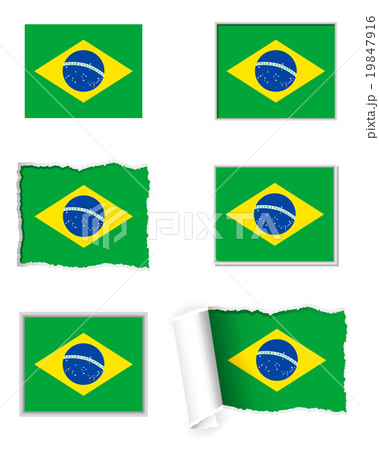 Brazil flag set Brazil flag set 19847916