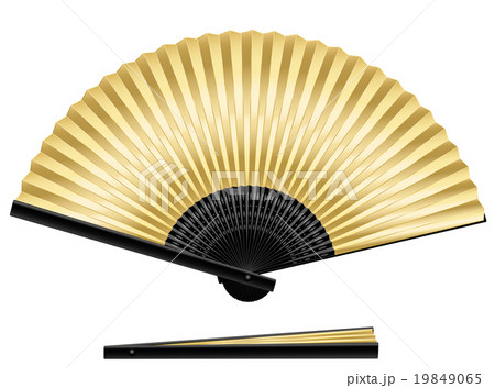 Golden Folding Fan 19849065