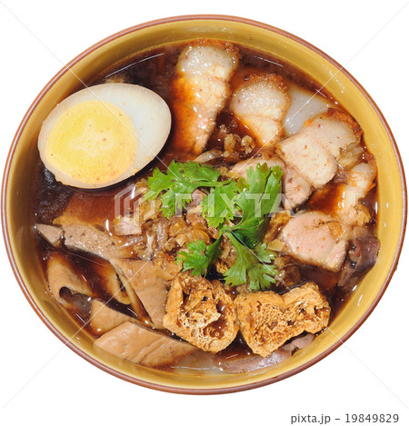 Crunchy Pork Soup with noodle isolated Crunchy Pork Soup with noodle isolated 19849829
