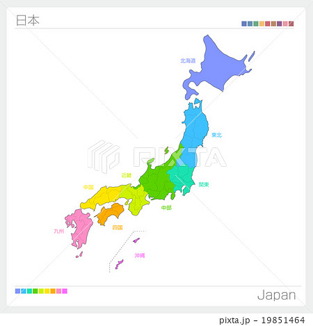 日本地図のイラスト素材