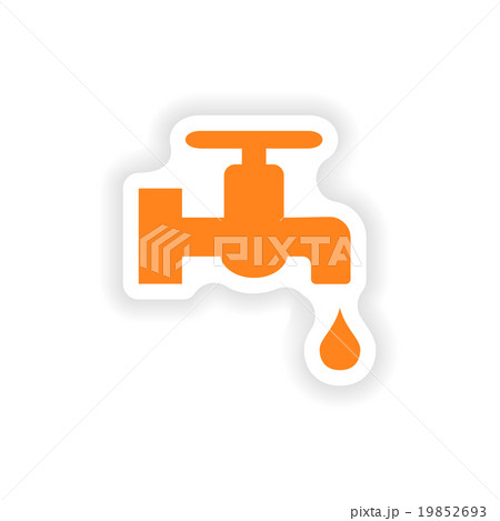 icon sticker realistic design on paper tap icon sticker realistic design on paper tap 19852693