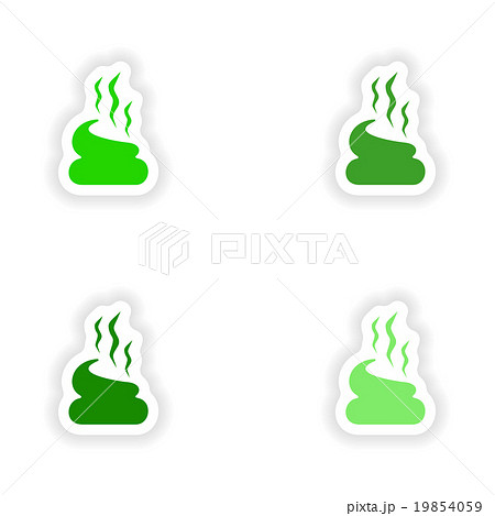 assembly realistic sticker design on paper poop assembly realistic sticker design on paper poop 19854059