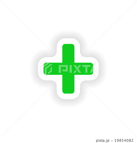 icon sticker realistic design on paper plus 19854082