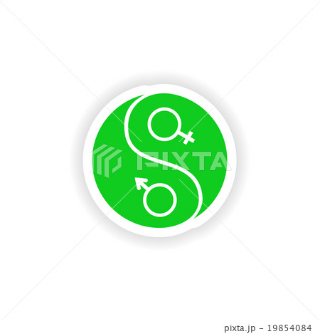 icon sticker realistic design on paper equality of 19854084