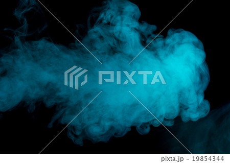 Abstract aquamarine smoke hookah. 19854344