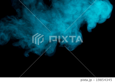 Abstract aquamarine smoke hookah. 19854345