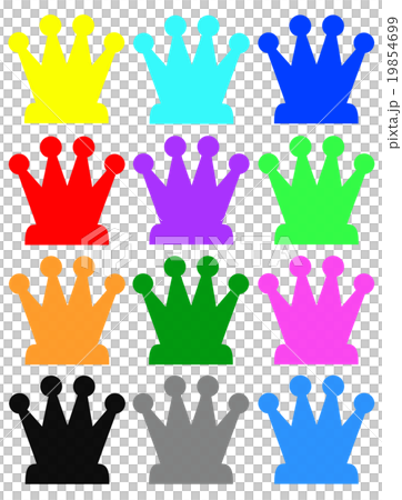 カラフルな王冠のイラスト素材 [19854699] - PIXTA