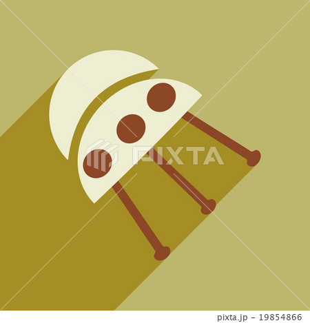 Flat icon with long shadow Flying saucer 19854866