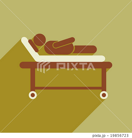 Modern flat icon with long shadow patient inのイラスト素材 [19856723] - PIXTA