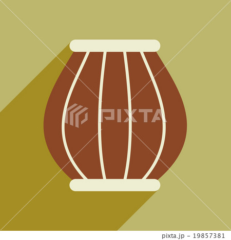 Modern flat icon with long shadow Indian basket Modern flat icon with long shadow Indian basket 19857381