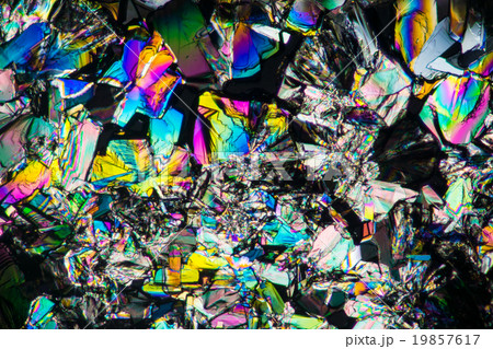 クエン酸の結晶の顕微鏡写真 クエン酸の結晶の顕微鏡写真 19857617