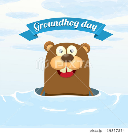 Groundhog day. vector greeting card Groundhog day. vector greeting card 19857854