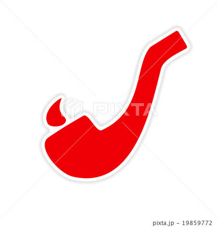 icon sticker realistic design on paper tobacco icon sticker realistic design on paper tobacco 19859772