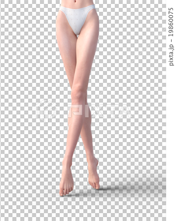 理想的な女性の脚　ボディーパーツ　perming 3DCG イラスト素材 19860075