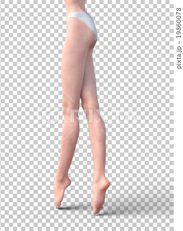 理想的な女性の脚　ボディーパーツ　perming 3DCG イラスト素材 19860078