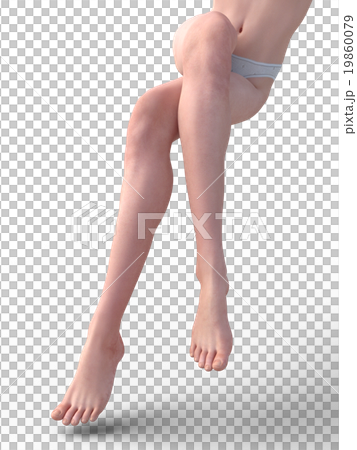 Ideal women's leg body Parts perming 3DCG illustration material Ideal women's leg body Parts perming 3DCG illustration material 19860079