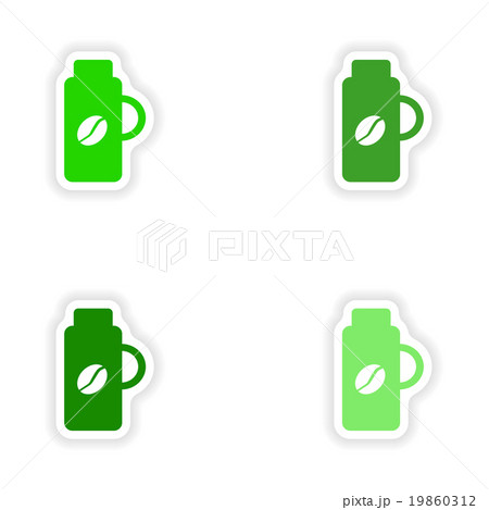 assembly realistic sticker design on paper thermos assembly realistic sticker design on paper thermos 19860312