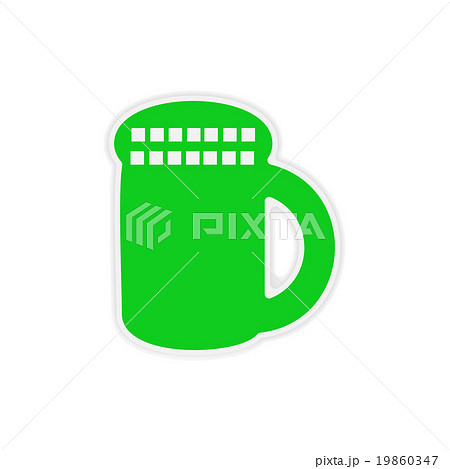 icon sticker realistic design on paper cover 19860347