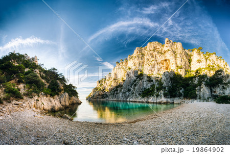 Panorama of nature of Calanques on the azure coast 19864902