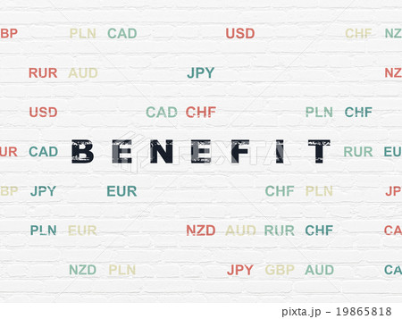 Finance concept: Benefit on wall background 19865818
