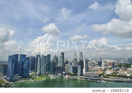 シンガポール高層ビル群 マリナベイ風景 シンガポール高層ビル群 マリナベイ風景 19868219