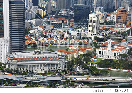 シンガポール河周辺風景鳥瞰 19868221