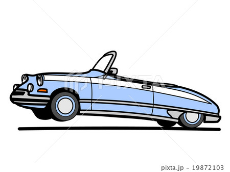 ライトブルーのオープンカー 19872103