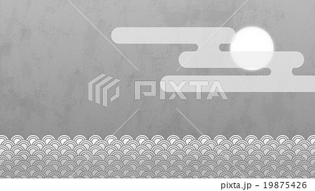 横_月と雲(霞)_01 横_月と雲(霞)_01 19875426