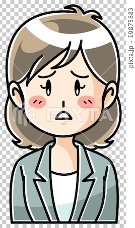 若い女性／表情 19875883