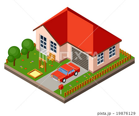 Isolated isomatic cottage. 19876129